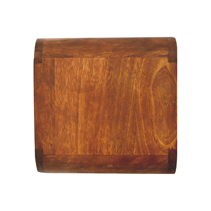 Mini Curve Floating Bedside - Brown, Wood