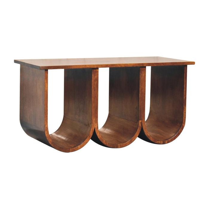 Triple Open Style Coffee Table - Brown, Wood