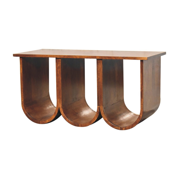 Triple Open Style Coffee Table - Brown, Wood
