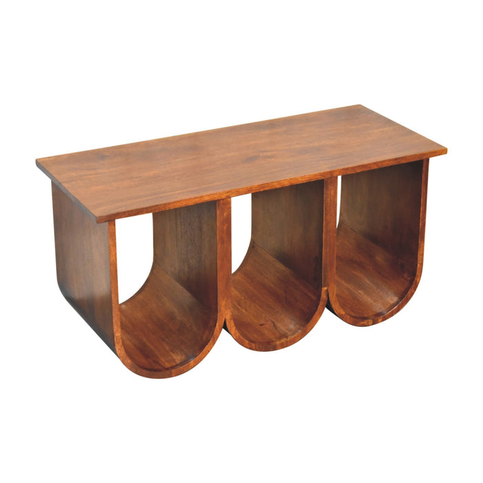 Triple Open Style Coffee Table - Brown, Wood