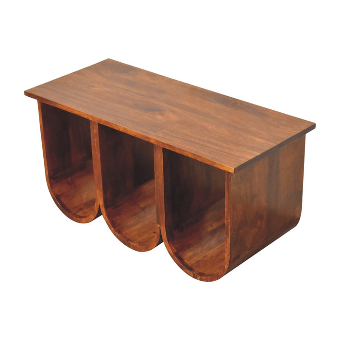 Triple Open Style Coffee Table - Brown, Wood