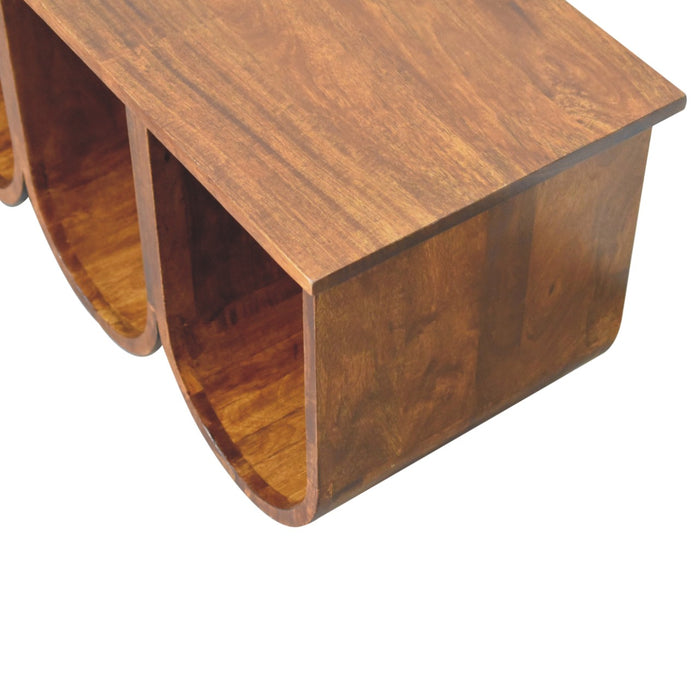 Triple Open Style Coffee Table - Brown, Wood