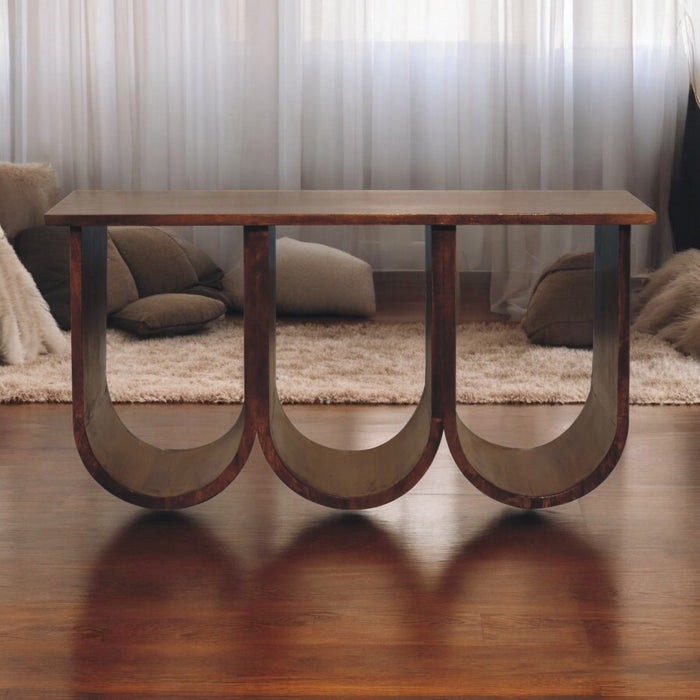 Triple Open Style Coffee Table - Brown, Wood