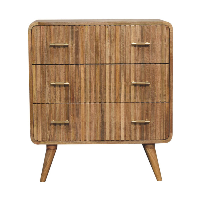 T-bar Ridged Chest - Brown, Wood