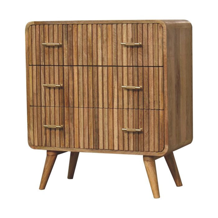 T-bar Ridged Chest - Brown, Wood