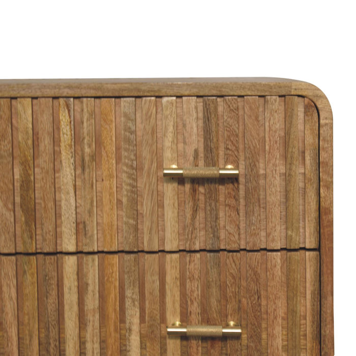 T-bar Ridged Chest - Brown, Wood