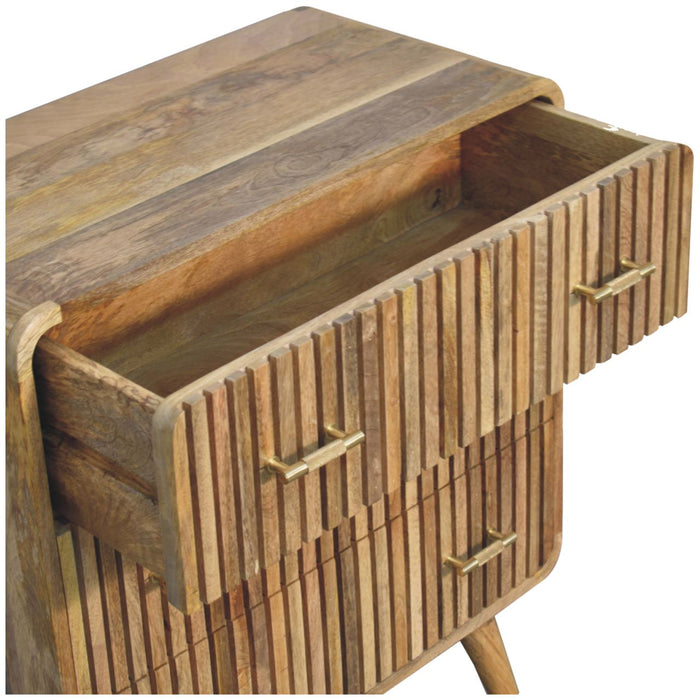 T-bar Ridged Chest - Brown, Wood
