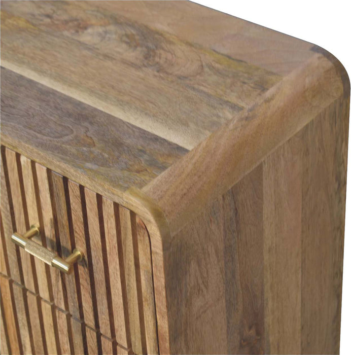 T-bar Ridged Chest - Brown, Wood