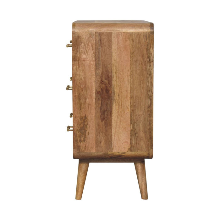 T-bar Ridged Chest - Brown, Wood