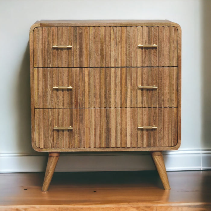 T-bar Ridged Chest - Brown, Wood