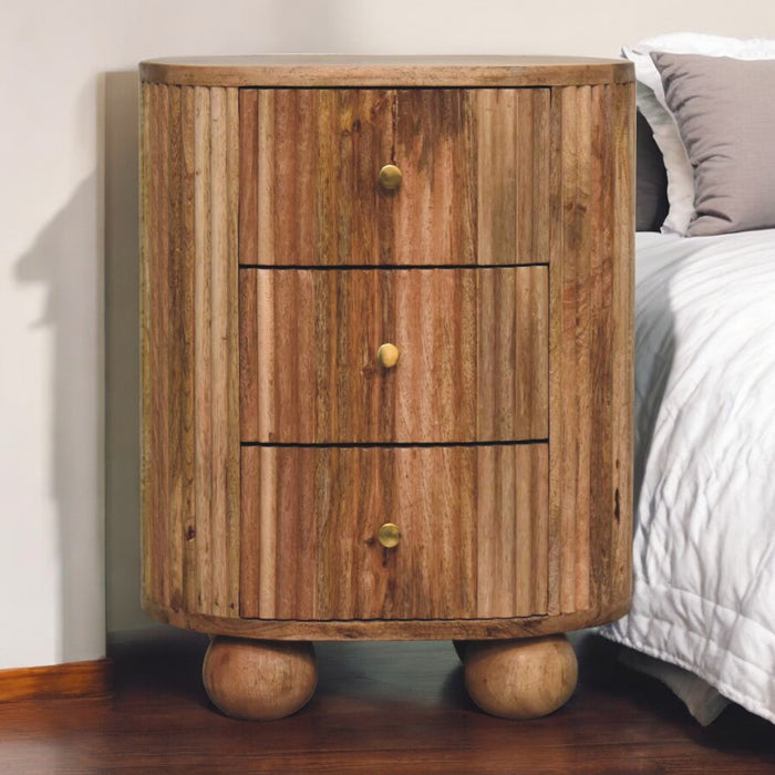 Soba Ball 3 Drawer Bedside