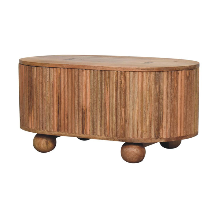 Soba Ball Lid-up Coffee Table - Brown, Wood