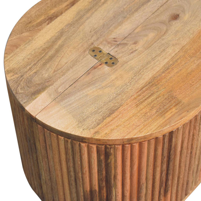 Soba Ball Lid-up Coffee Table - Brown, Wood