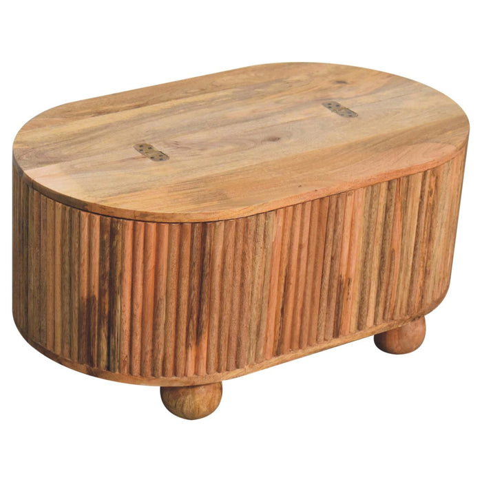 Soba Ball Lid-up Coffee Table - Brown, Wood