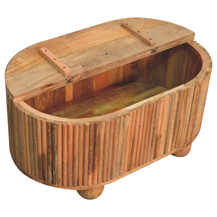 Soba Ball Lid-up Coffee Table - Brown, Wood