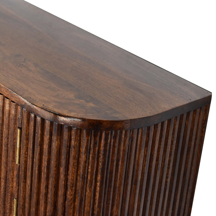 Chunky Chestnut Wall Mounted Console - Brown, Wood