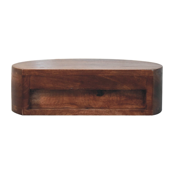 Honey Caramel Wall Mounted Rounded Bedside