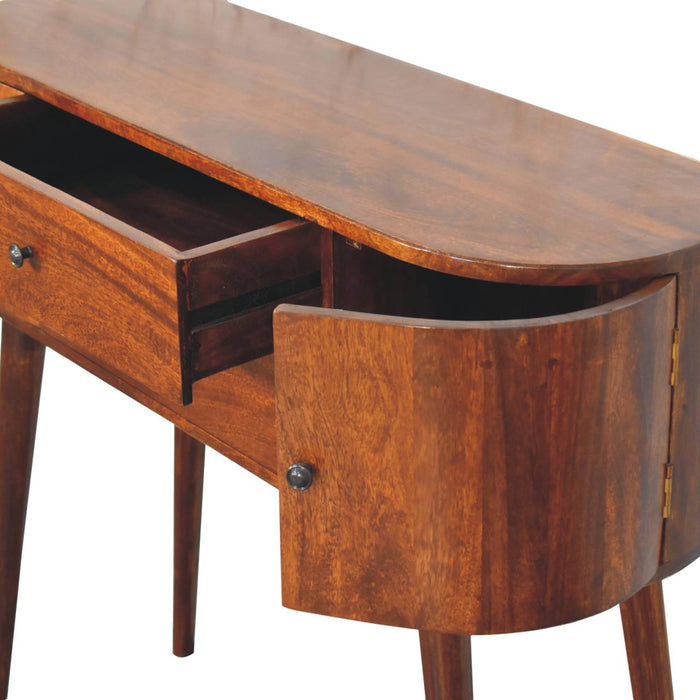 Grove Chestnut Console Table - Brown, Wood