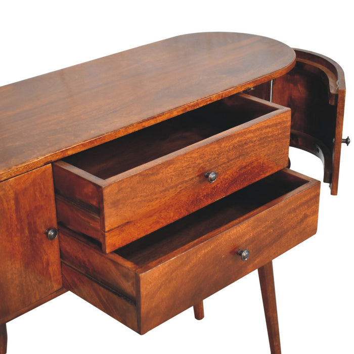 Grove Chestnut Console Table - Brown, Wood