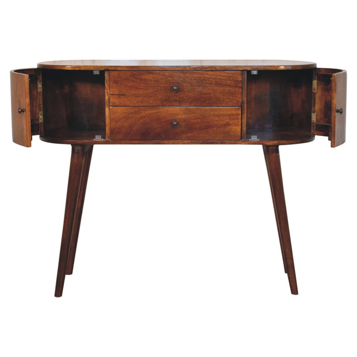 Grove Chestnut Console Table - Brown, Wood