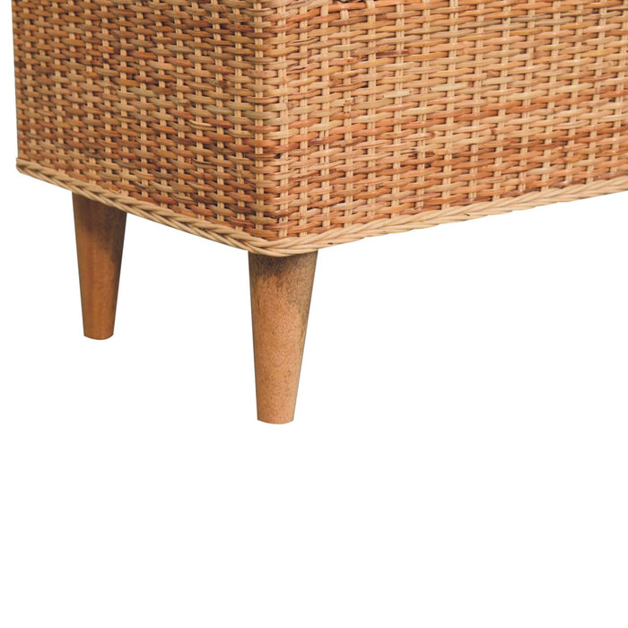 Riviera Woven Bench - Brown, Wood