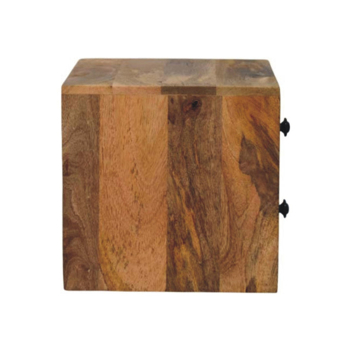 Solis 2-Drawer Oak-ish Wall Mounted Nightstand - Natural, Wood