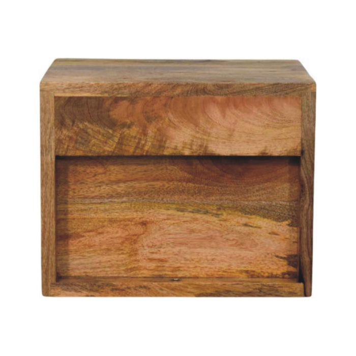Solis 2-Drawer Oak-ish Wall Mounted Nightstand - Natural, Wood