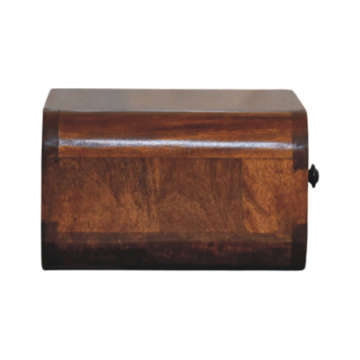 Avora Mini Wall-Mounted Chestnut 1 Drawer Nightstand - Brown, Wood