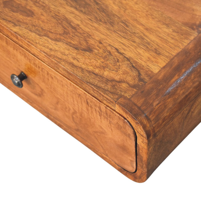 Avora Wall-Mounted Honey Caramel 1 Drawer Nightstand