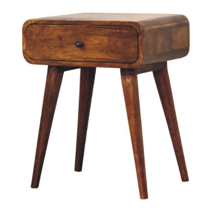 Avora Chestnut Nightstand with 1 drawer - Brown, Wood