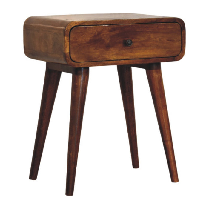 Avora Chestnut Nightstand with 1 drawer - Brown, Wood