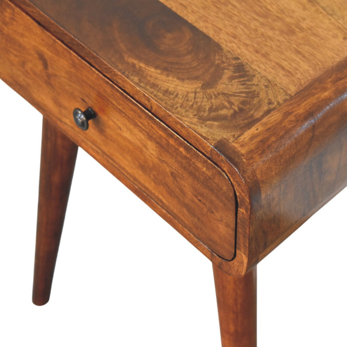 Avora Chestnut Nightstand with 1 drawer - Brown, Wood