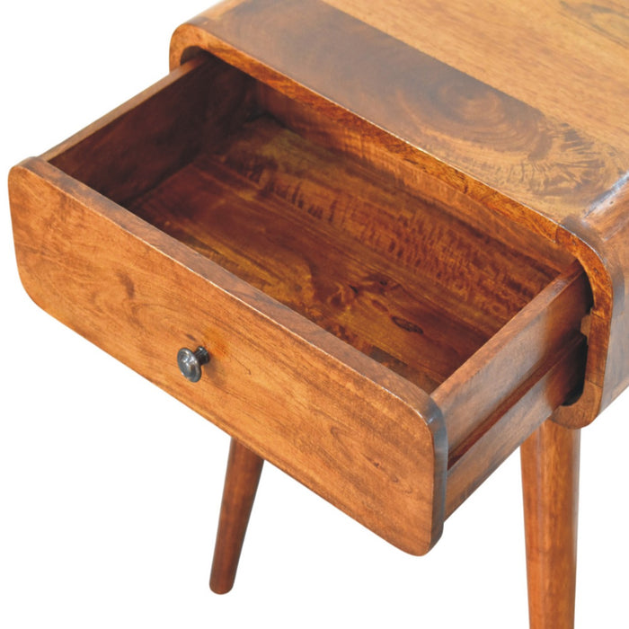 Avora Chestnut Nightstand with 1 drawer - Brown, Wood
