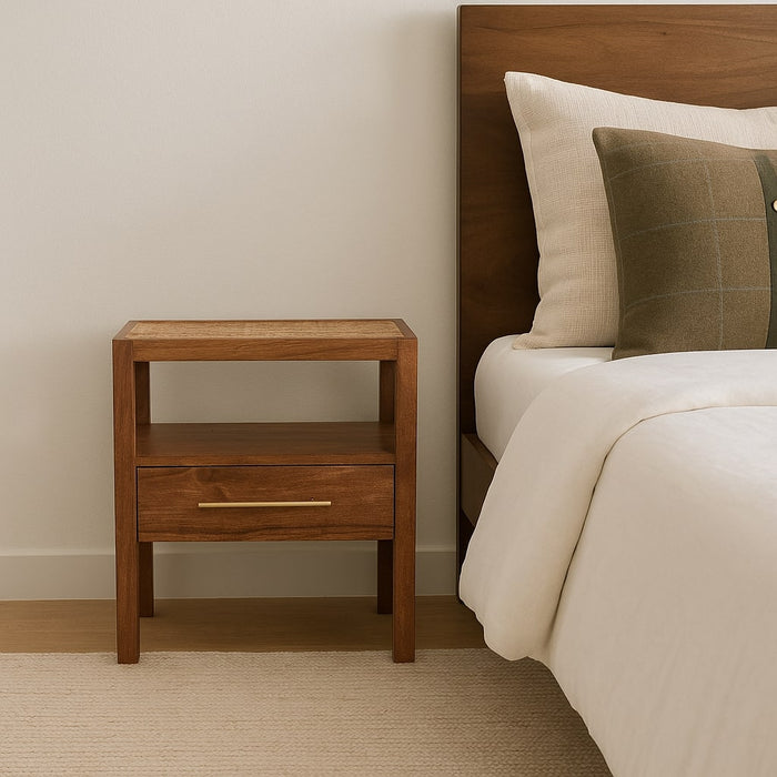 Saffron Rattan Nightstand