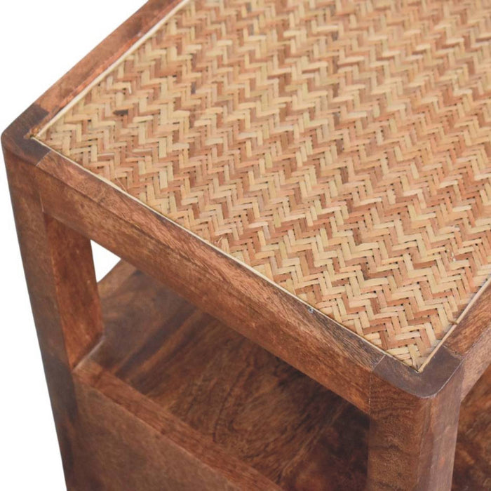 Saffron Rattan Nightstand