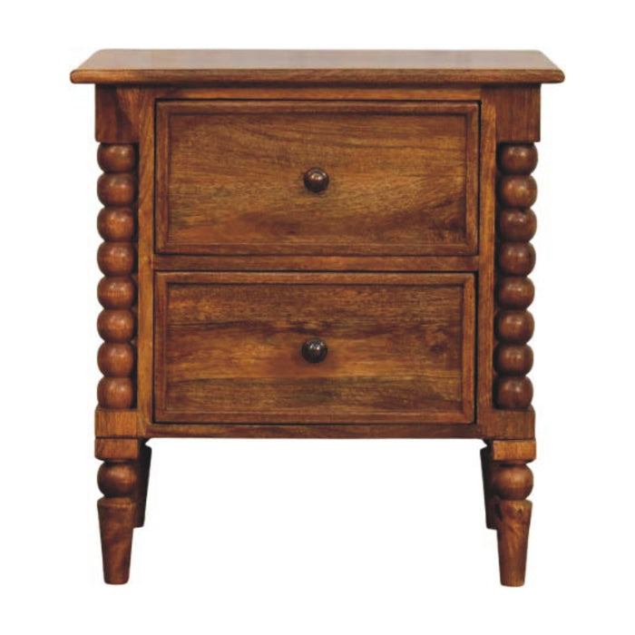 Harper Spindle Bedside - Brown, Wood