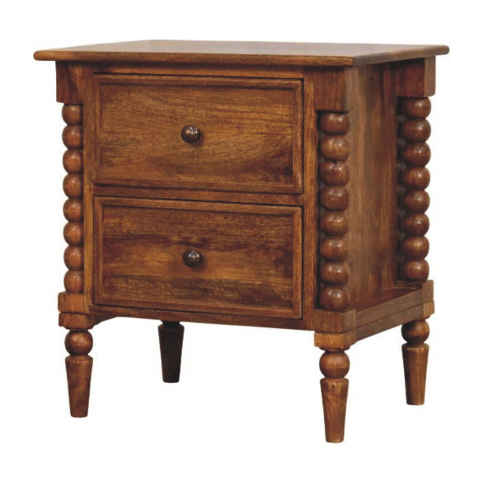 Harper Spindle Bedside - Brown, Wood