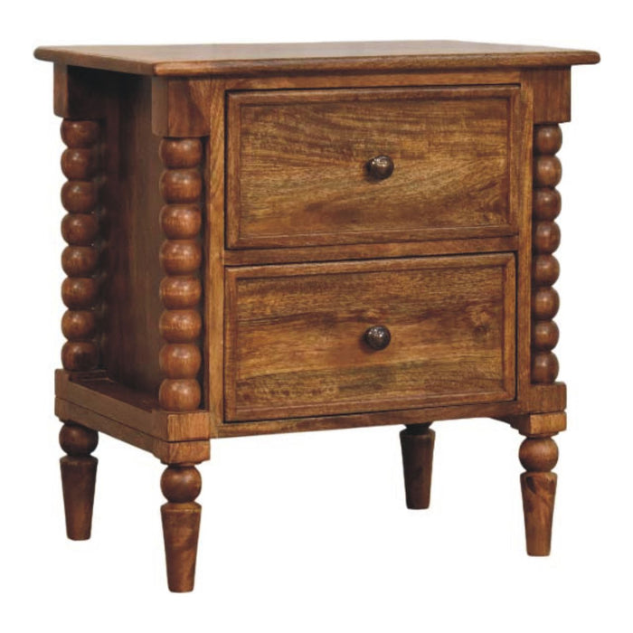 Harper Spindle Bedside - Brown, Wood