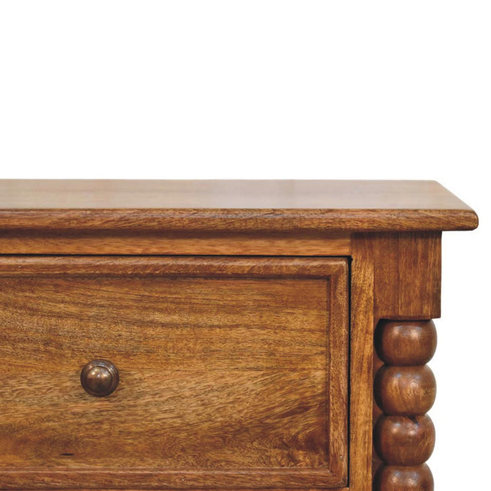 Harper Spindle Bedside - Brown, Wood