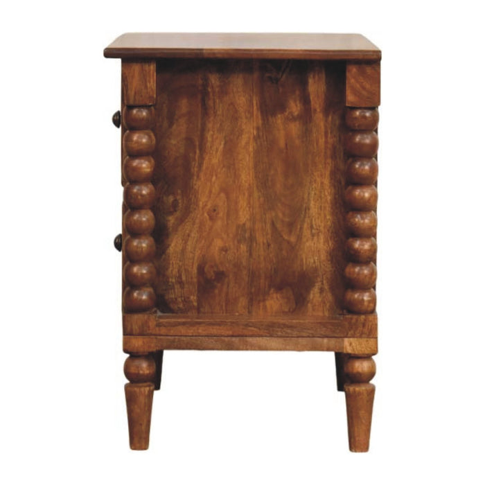 Harper Spindle Bedside - Brown, Wood