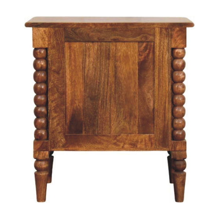 Harper Spindle Bedside - Brown, Wood