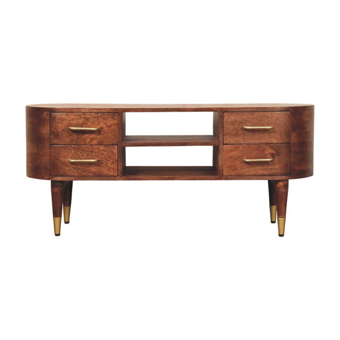 Valenza Media Unit - Brown, Wood