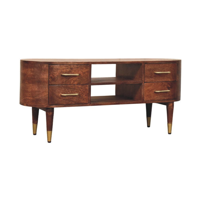 Valenza Media Unit - Brown, Wood