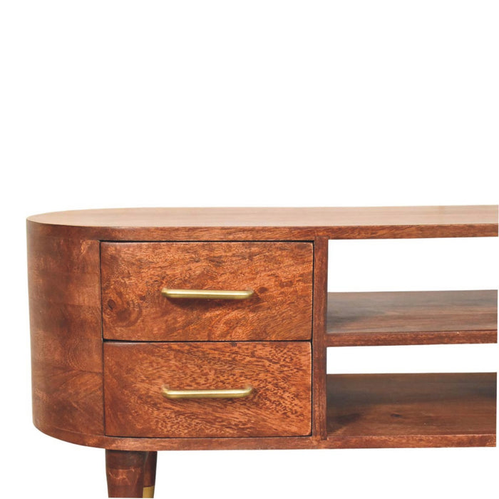 Valenza Media Unit - Brown, Wood