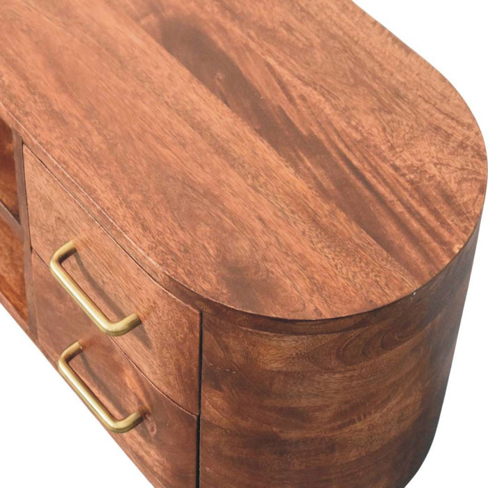 Valenza Media Unit - Brown, Wood