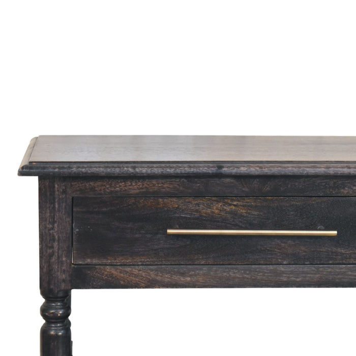 Heritage Turned-Leg Side Table - Black, Wood