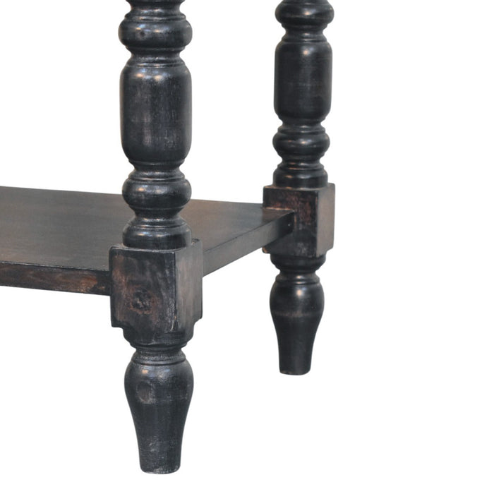 Heritage Turned-Leg Side Table - Black, Wood