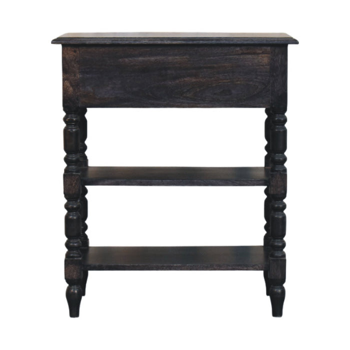 Heritage Turned-Leg Side Table - Black, Wood