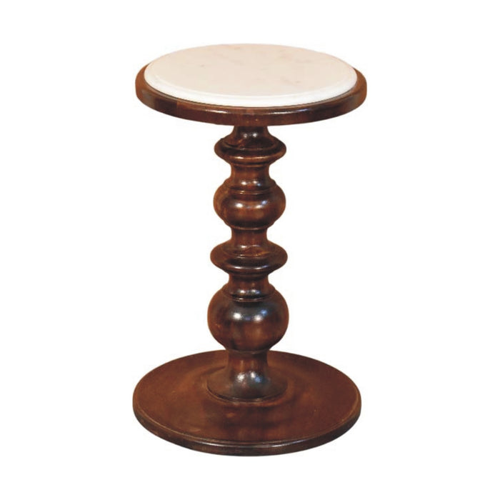Bellmont Marble-Top Side Table - Brown, Marble