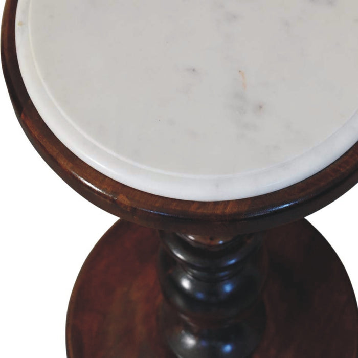 Bellmont Marble-Top Side Table - Brown, Marble